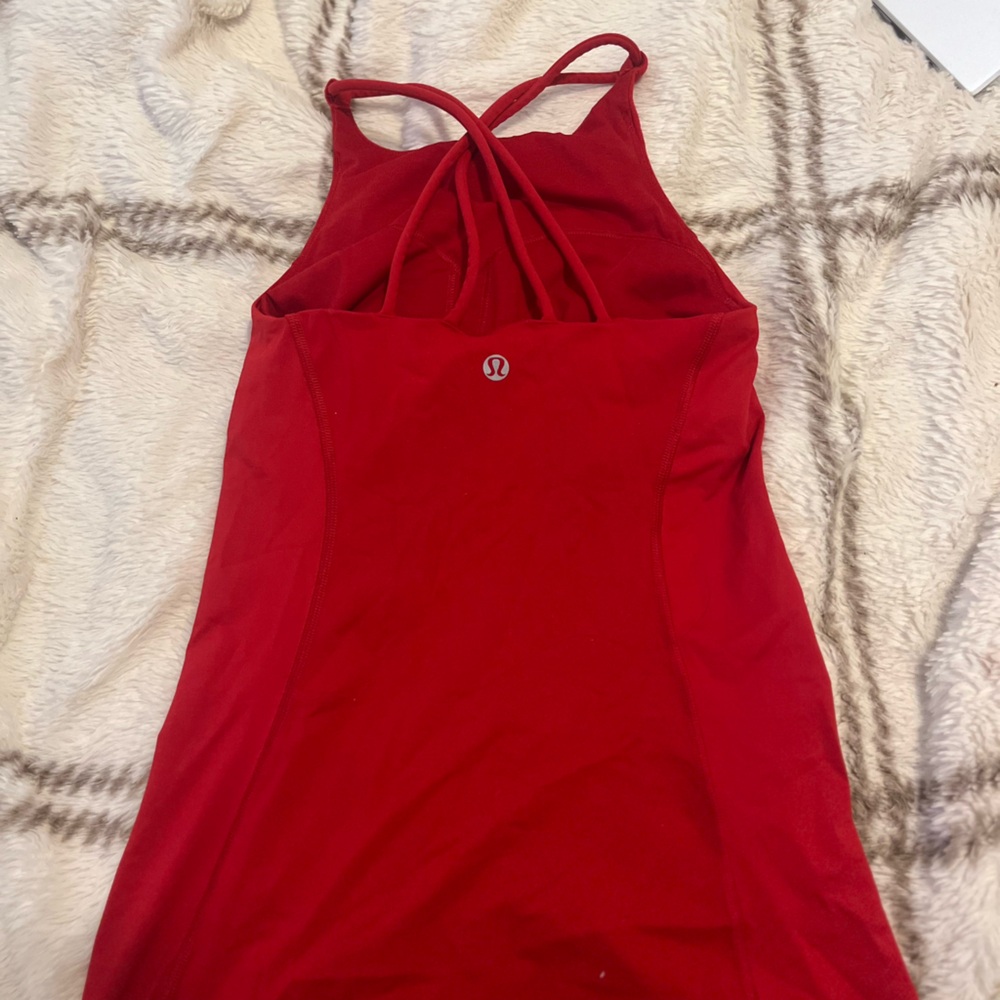 Lululemon Red Athletic Tank Top